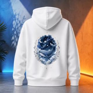 Unisex mikina - Velryba mezi hvězdami